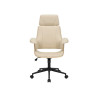 Chaise de bureau pivotante beige et chêne clair Oliver