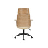 Chaise de bureau pivotante beige et chêne clair Oliver