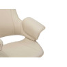 Chaise de bureau pivotante beige et chêne clair Oliver
