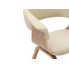 Chaise rétro moderne beige et chêne clair Oliver