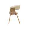 Chaise rétro moderne beige et chêne clair Oliver