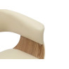 Chaise rétro moderne beige et chêne clair Oliver