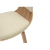Chaise rétro moderne beige et chêne clair Oliver
