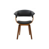 Chaise rétro design noir et noyer Oliver