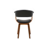 Chaise rétro design noir et noyer Oliver