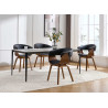Chaise rétro design noir et noyer Oliver