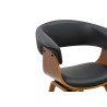 Chaise rétro design noir et noyer Oliver
