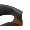 Chaise rétro design noir et noyer Oliver