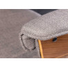 Fauteuil de bureau tissu gris et noyer Oliver