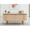 Meuble TV arrondi couleur naturelle Lili