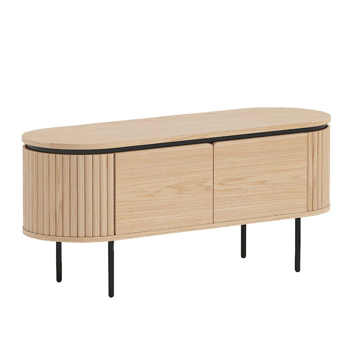 Meuble TV arrondi couleur naturelle Lili