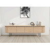 Meuble TV moderne arrondi 4 portes Lili