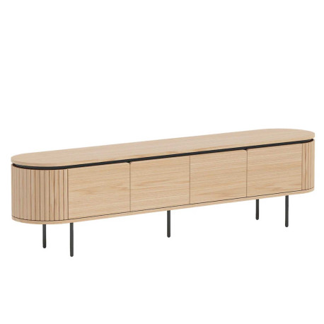 Meuble TV moderne arrondi 4 portes Lili