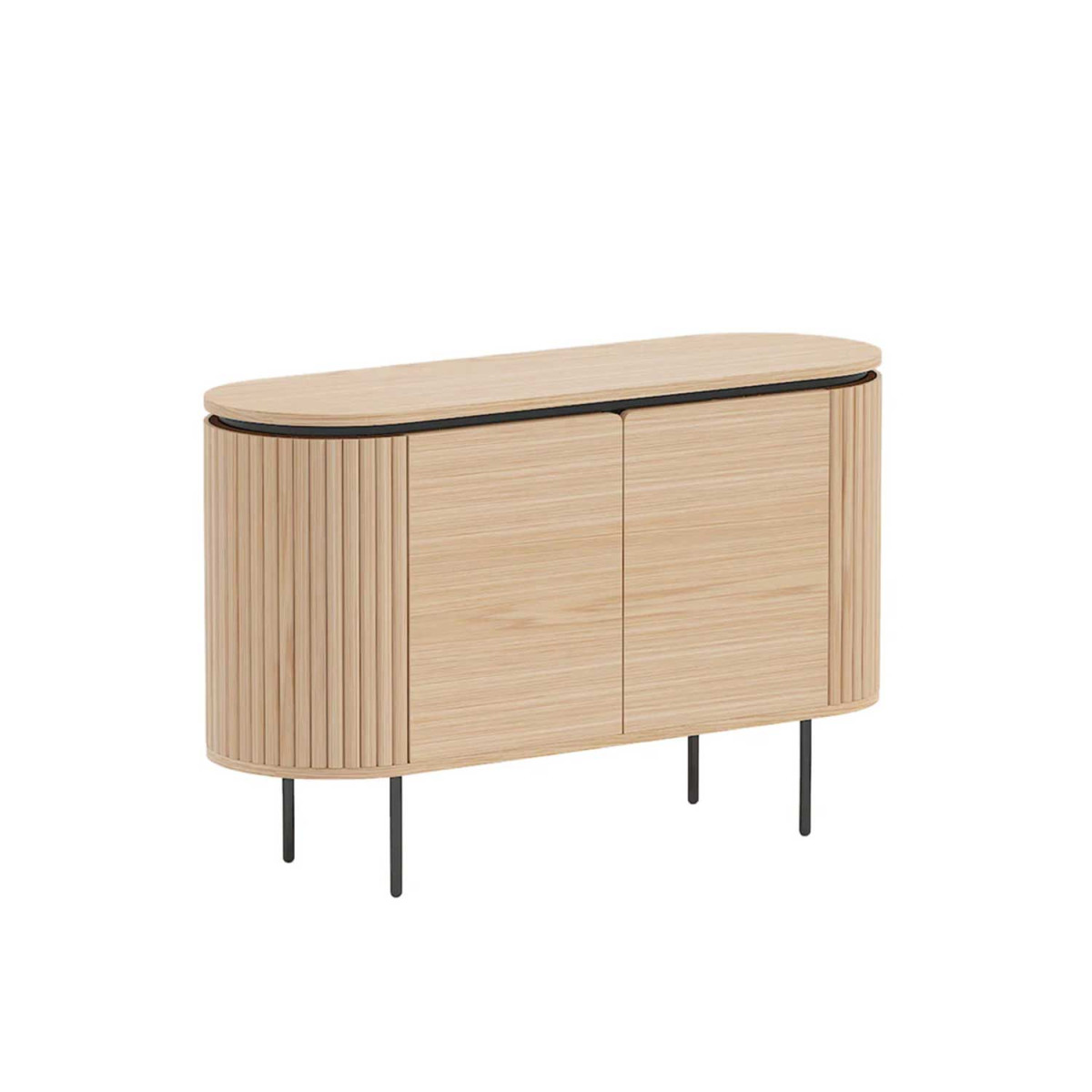 Buffet moderne arrondi 2 portes 120 cm Lili
