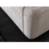 Lit coffre tissu bouclé grège avec rangement Natalia