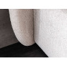 Lit coffre tissu bouclé grège avec rangement Natalia