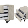 Chevet tissu bouclé grège 2 tiroirs Natalia