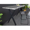 Table de bar en bois aspect chêne sauvage gris Joka