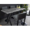 Table de bar en bois aspect chêne sauvage gris Joka
