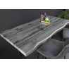 Table de bar en bois aspect chêne sauvage gris Joka