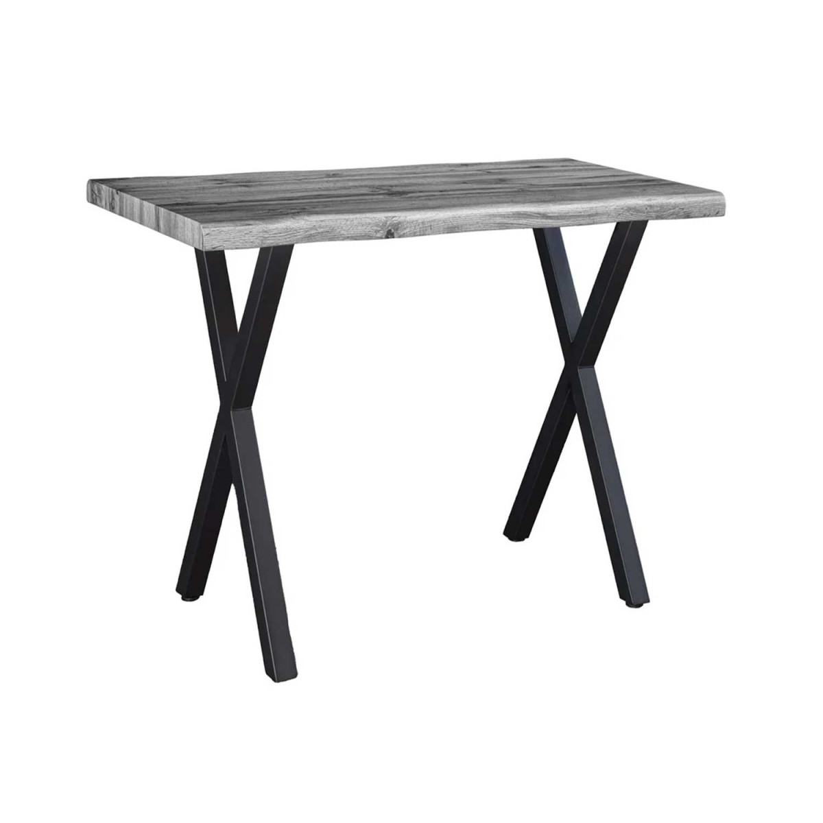 Table de bar en bois aspect chêne sauvage gris Joka