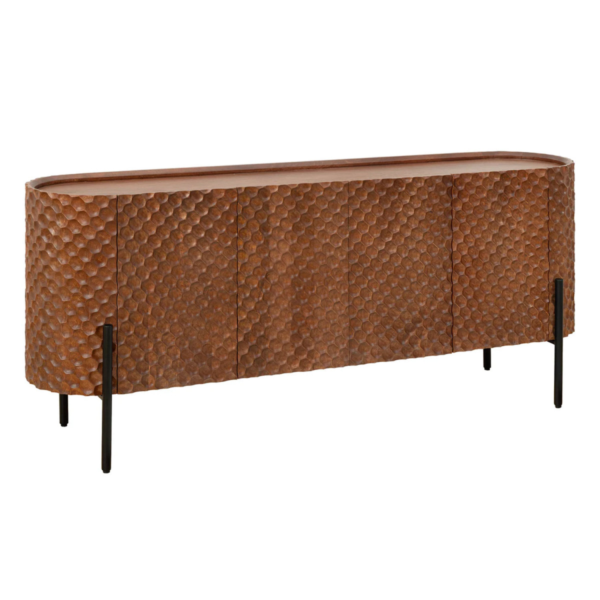 Meuble buffet original en bois de manguier brun 177 cm Marlon