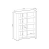 Buffet haut moderne cachemire 4 portes Bari