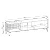 Meuble TV noyer et cachemire 180 cm à LED Vici