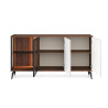 Buffet moderne noyer et cachemire 154 cm à LED Vici