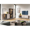 Buffet moderne noyer et cachemire 154 cm à LED Vici