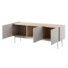 Meuble TV moderne cachemire et chêne 144 cm Color