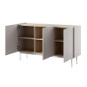Meuble buffet moderne cachemire et chêne 144 cm Color