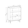 Commode moderne cachemire et chêne 122 cm Color