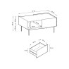 Table basse moderne cachemire et chêne 97 cm Color