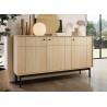 Meuble buffet moderne 3 portes chêne Japandi