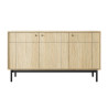 Meuble buffet moderne 3 portes chêne Japandi