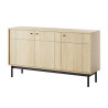 Meuble buffet moderne 3 portes chêne Japandi
