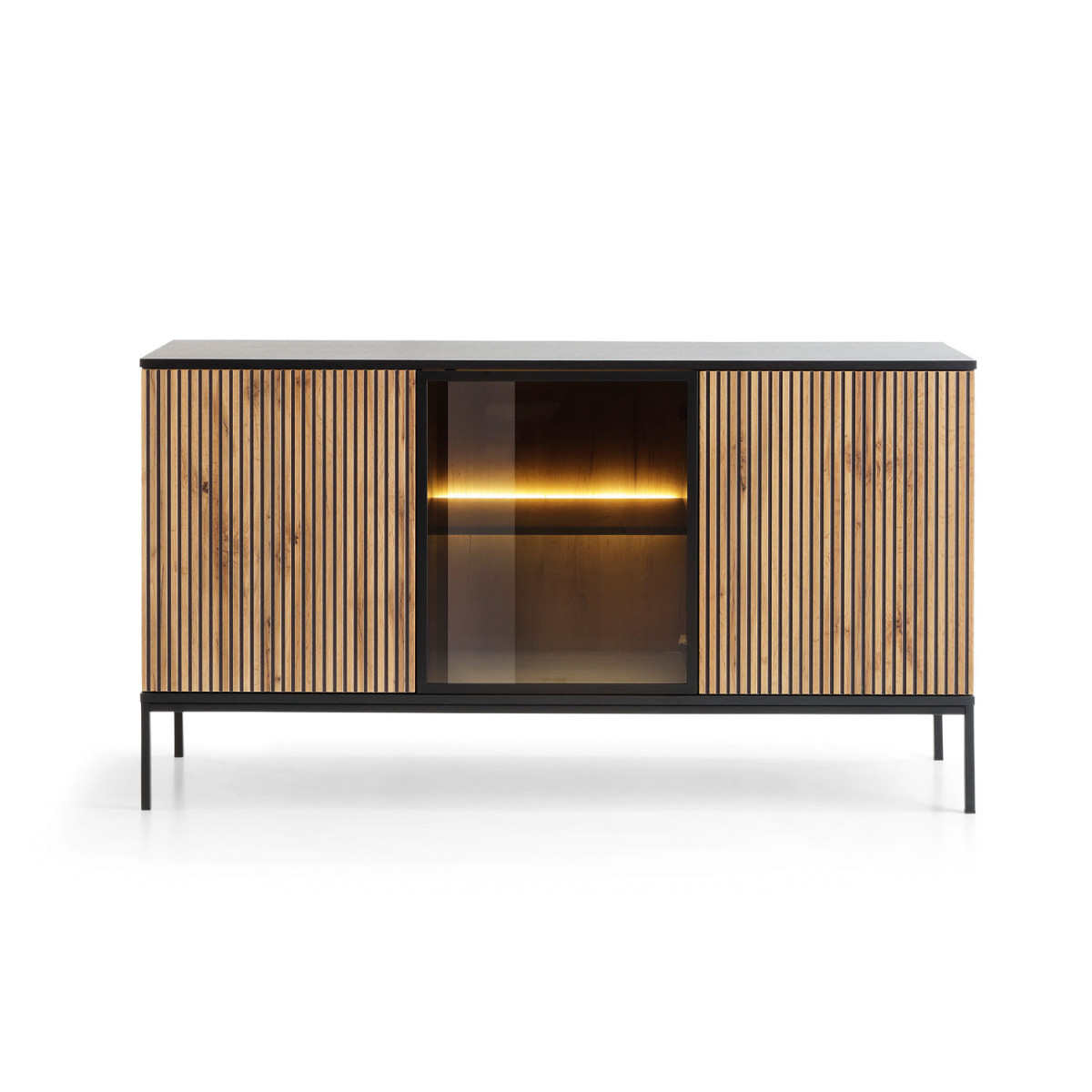 Buffet moderne 3 portes à LED Sento