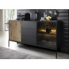 Meuble buffet 2 portes et 3 tiroirs à LED Sento