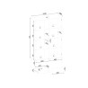 Meuble vitrine bois et verre à LED Sento
