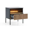 Table de chevet 1 tiroir, 1 niche à LED Sento
