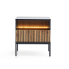 Table de chevet 1 tiroir, 1 niche à LED Sento