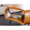 Table basse rétro en acacia finition miel Nivor