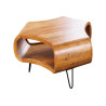 Table basse rétro en acacia finition miel Nivor