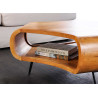 Table basse 90 cm en acacia finition miel Nivor