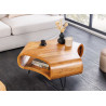 Table basse 90 cm en acacia finition miel Nivor