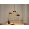 Luminaire suspendu en bois massif Soluna