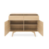 Commode chêne clair 2 portes et 2 tiroirs Helion