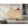 Commode chêne clair 2 portes et 2 tiroirs Helion