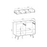 Commode chêne clair 2 portes et 2 tiroirs Helion